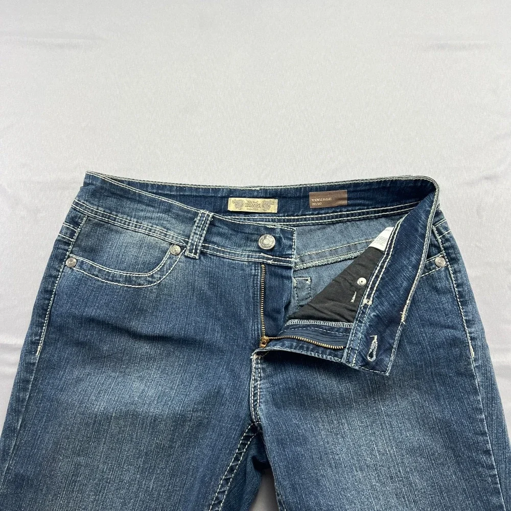 VTG Nine West America Collection Bermuda Shorts Womens 10/30 Blue Cotton Stretch